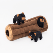 ZippyPaws Zippy Burrow Black Bear Log